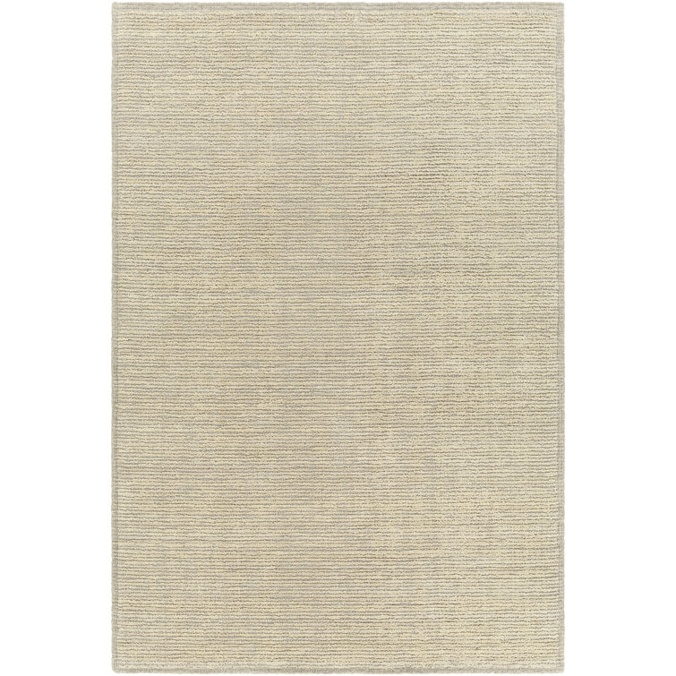 Hand-Knotted Gray Wool Rectangular Easy-Care Area Rug, 2'x3'