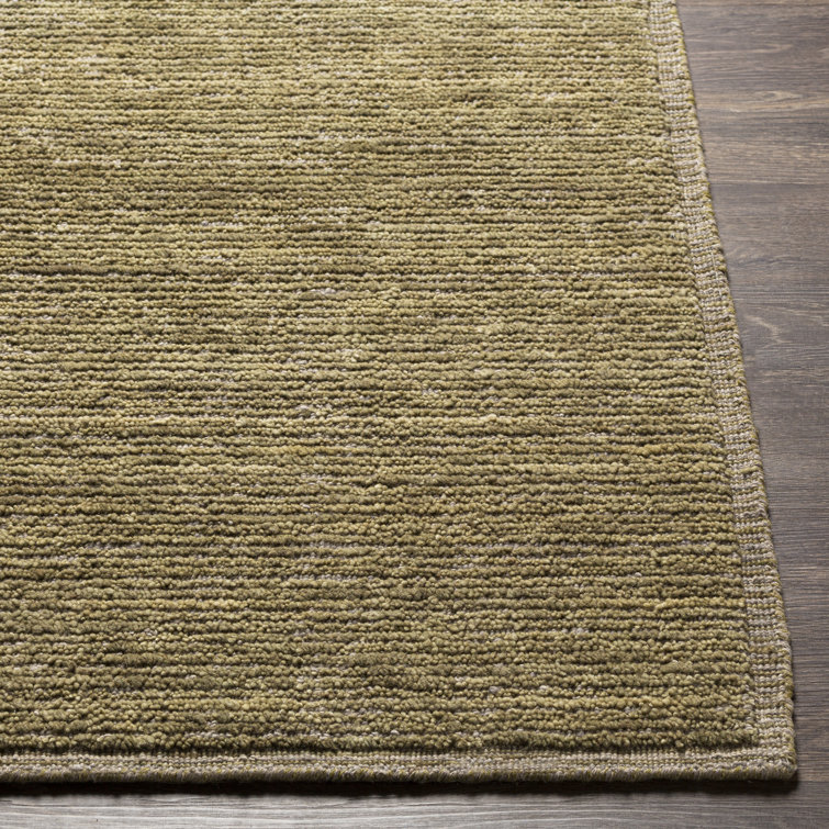 Viera Hand-Knotted Wool Striped Gray 5' x 7' Area Rug