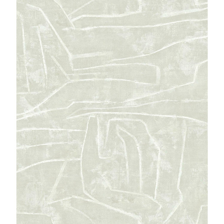 Beige Abstract Vinyl Peel and Stick Wallpaper Roll