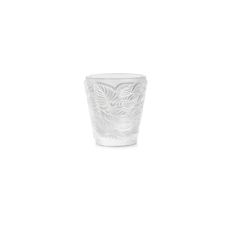 Clear Embossed Crystal Floral Oval Candle Holder