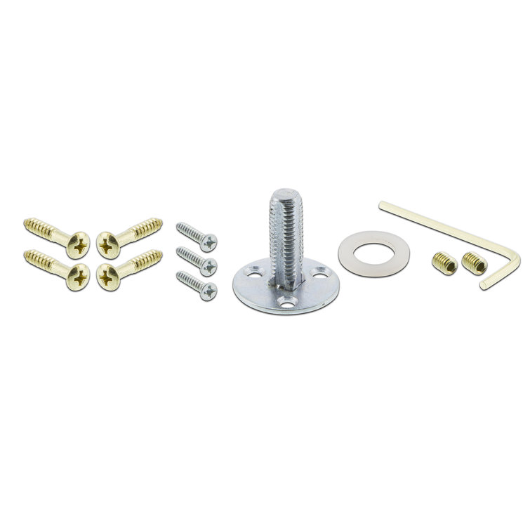 Polished Brass Plate with Round Clear Crystal Door Knob
