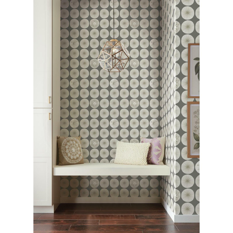 Cosmos Grey and Glint Peel and Stick Geometric Wallpaper