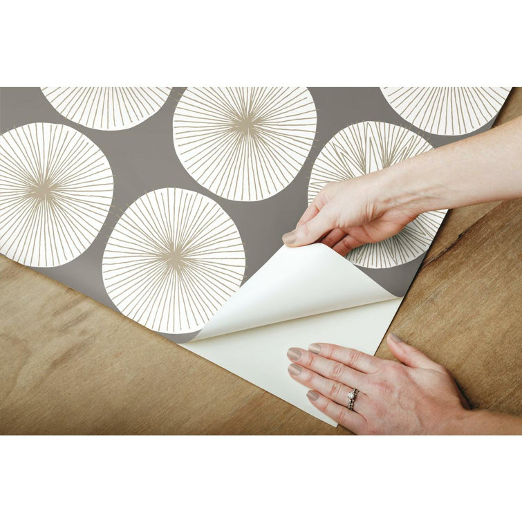 Cosmos Grey and Glint Peel and Stick Geometric Wallpaper