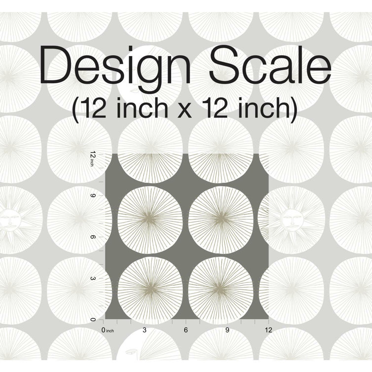 Cosmos Grey and Glint Peel and Stick Geometric Wallpaper