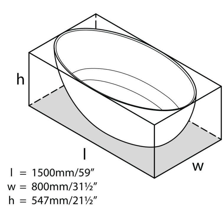 Corvara 59" White Cast Iron Freestanding Soaking Bathtub