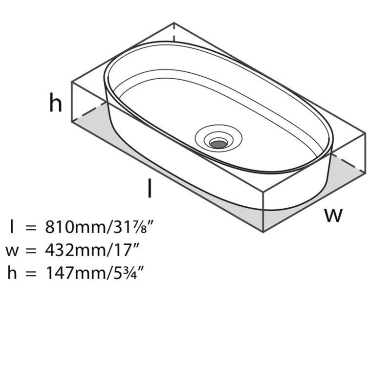 Barcelona White Stone Oval Above-Counter Bathroom Sink