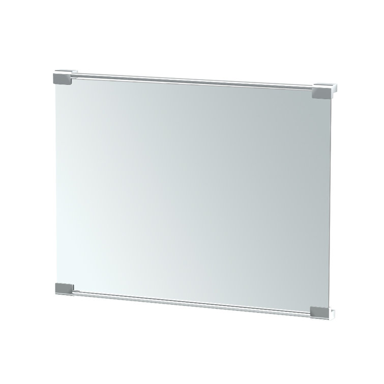 Chrome Rectangular Wall Mount Bathroom Vanity Mirror