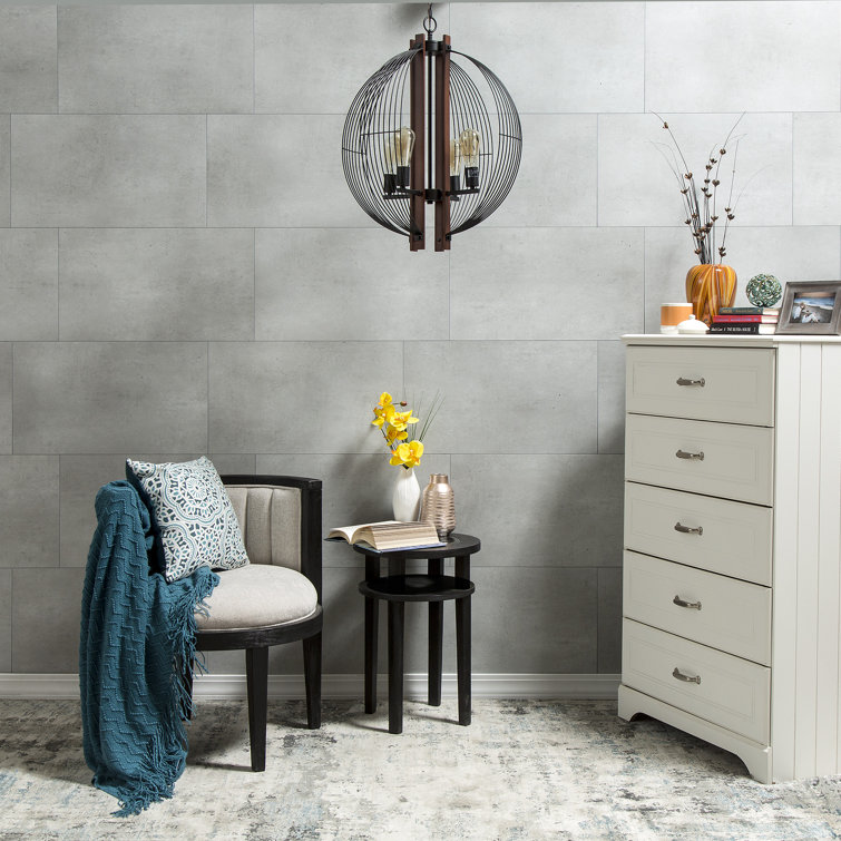 25.6" x 14.8" Frost Nickel Vinyl Wall Tiles