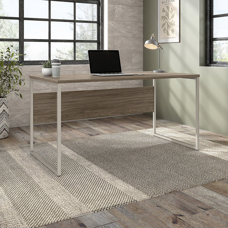 Storm Gray Contemporary Corner Home Office Desk with Drawer