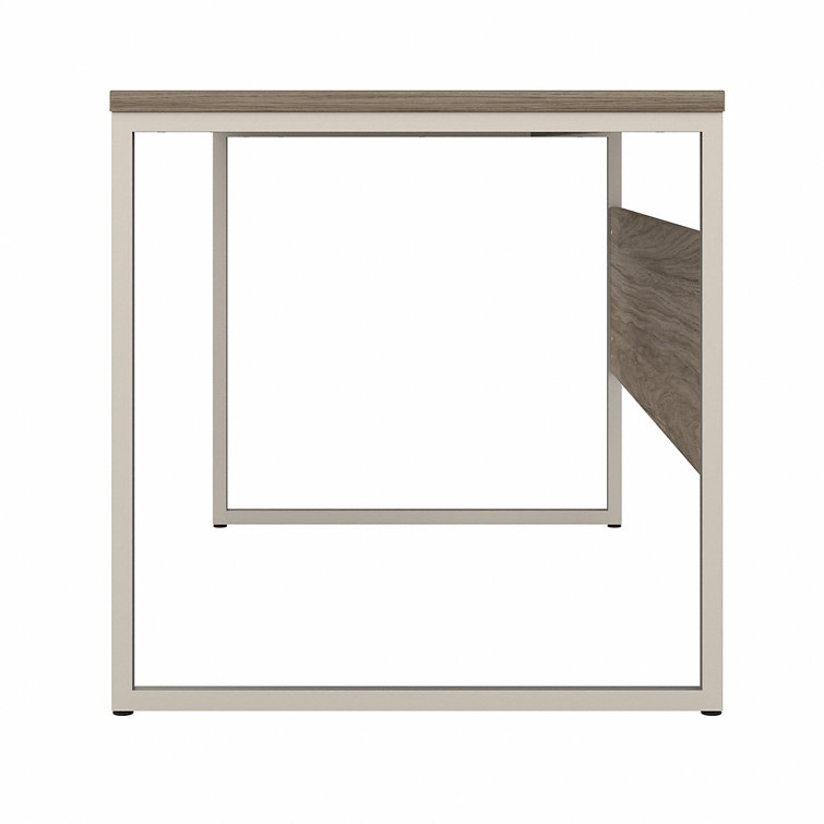Storm Gray Contemporary Corner Home Office Desk with Drawer