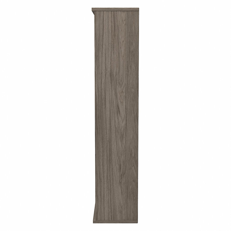 Contemporary Modern Hickory Tall 5-Shelf Adjustable Bookcase