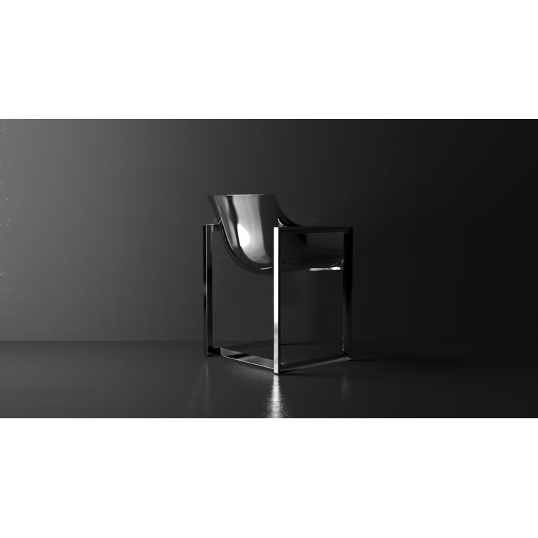 Eugeni Matte Black Polypropylene Fiberglass Dining Chair