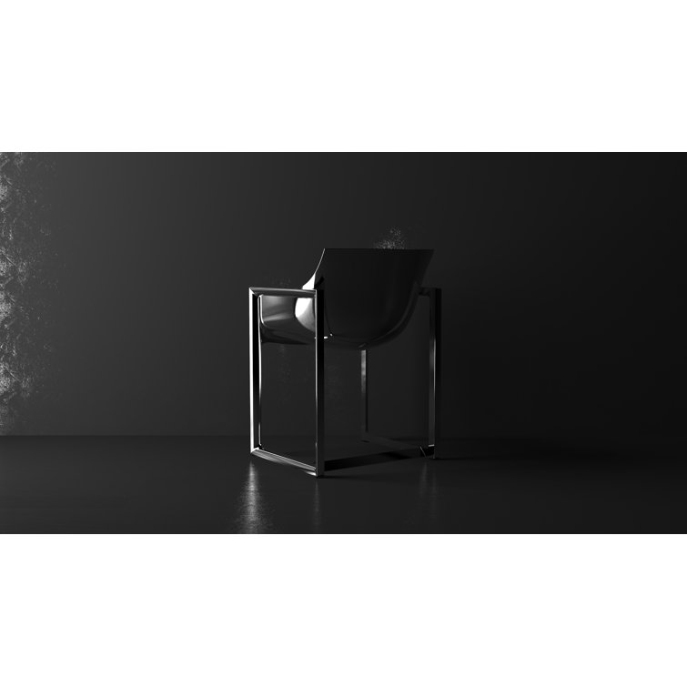 Eugeni Matte Black Polypropylene Fiberglass Dining Chair
