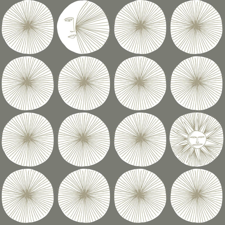Cosmos Grey and Glint Peel and Stick Geometric Wallpaper