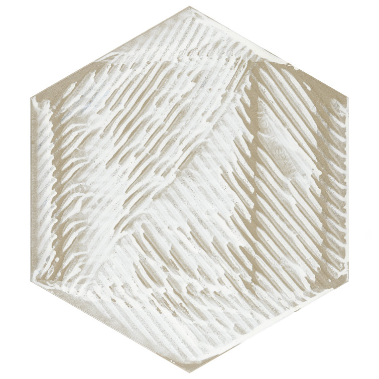 Venice Hexagon White and Multicolor Porcelain Tile