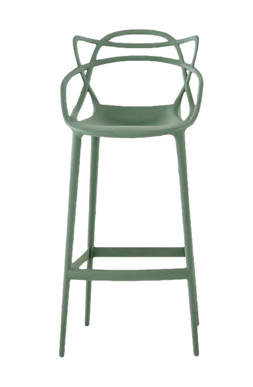 Sleek Masters 29.5" Gray and Black Modern Outdoor Stool