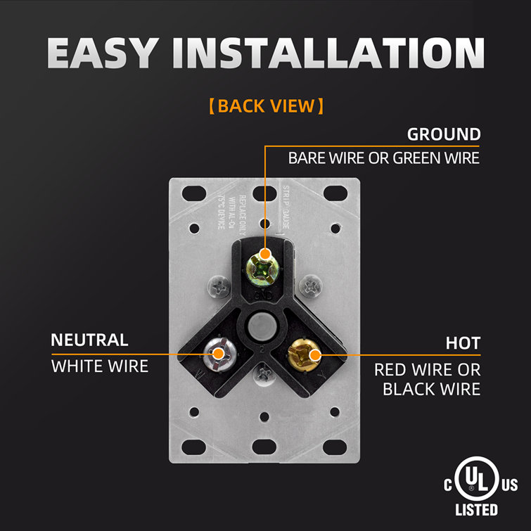 30 Amp Black Thermoplastic Tamper Resistant Single Outlet