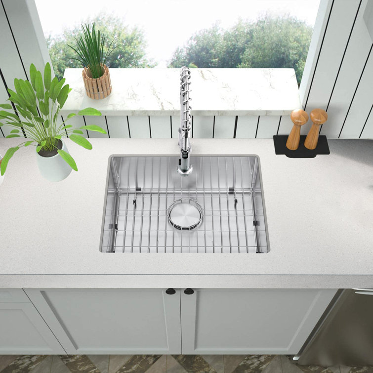 23'' Stainless Steel Undermount Single Bowl Kitchen Sink