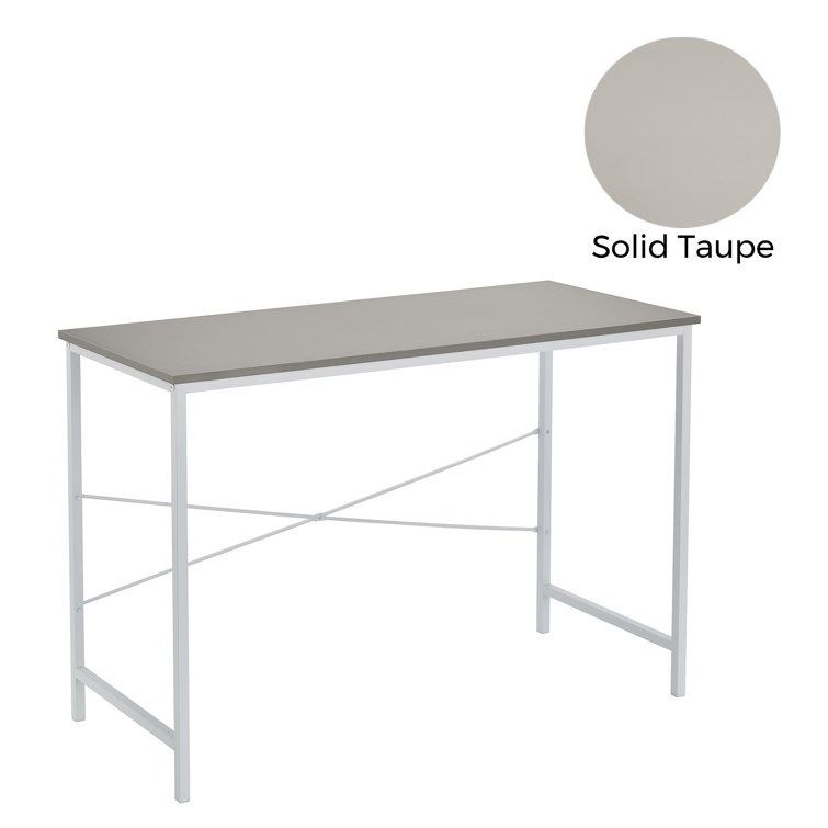 Modern Smoky Taupe Wood Writing Desk 43''