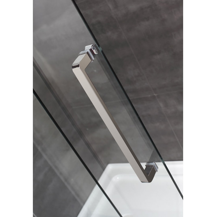 Moselle 60" Frameless Chrome Sliding Tub Door with Clear Glass