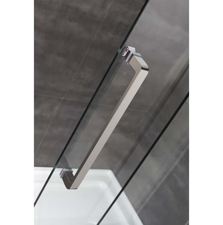Moselle 60'' x 77.5'' Frosted Glass Frameless Sliding Shower Door