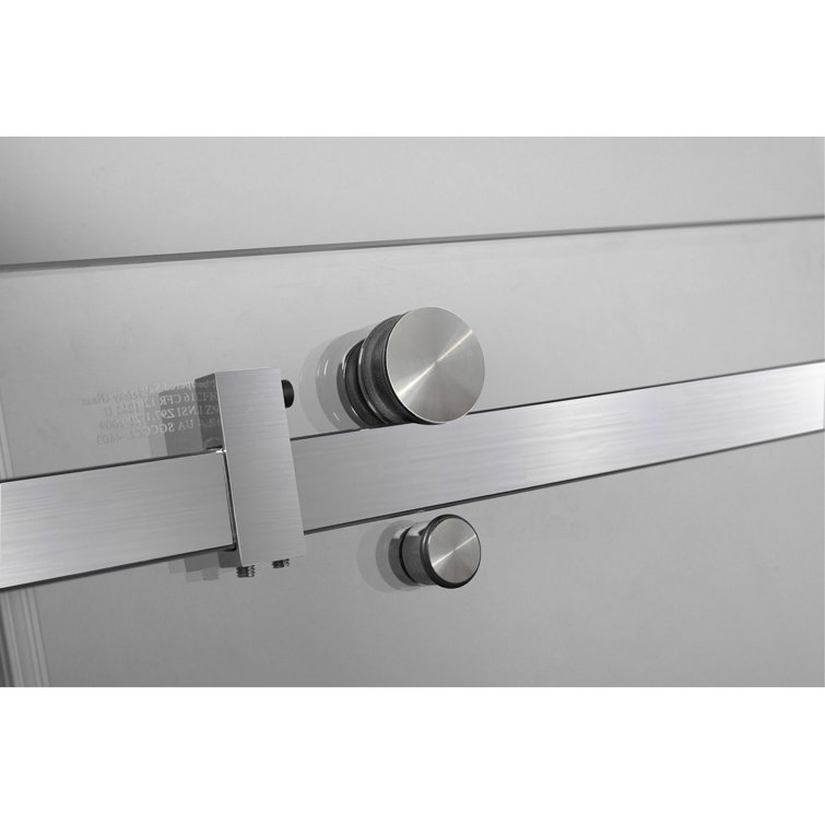 Moselle 60" Clear Tempered Glass Frameless Sliding Shower Enclosure