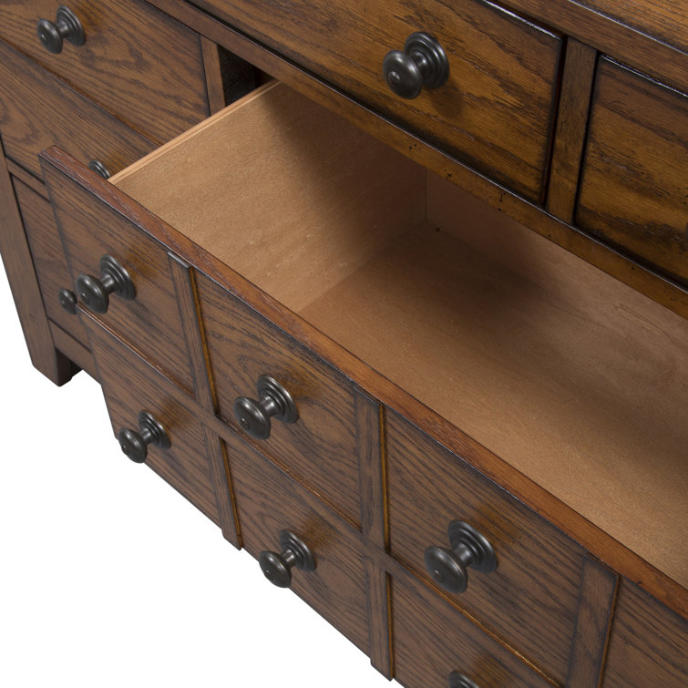 Pebble Rock Finish Queen Sleigh Bed with Oak Veneers