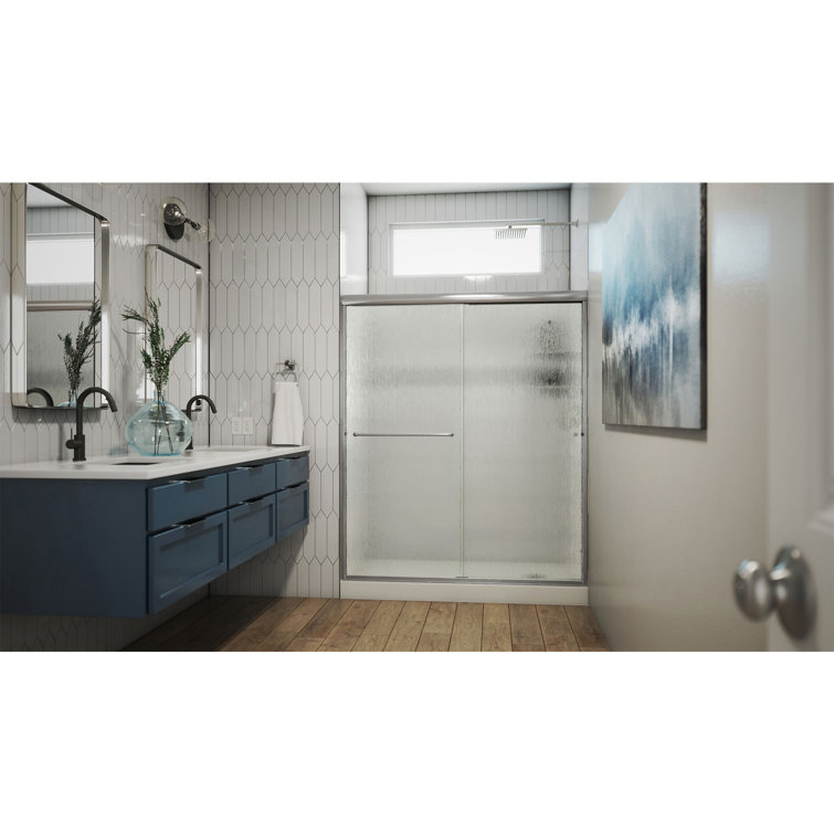 Alliance Pro 60" Brushed Nickel Semi-Frameless Sliding Shower Door
