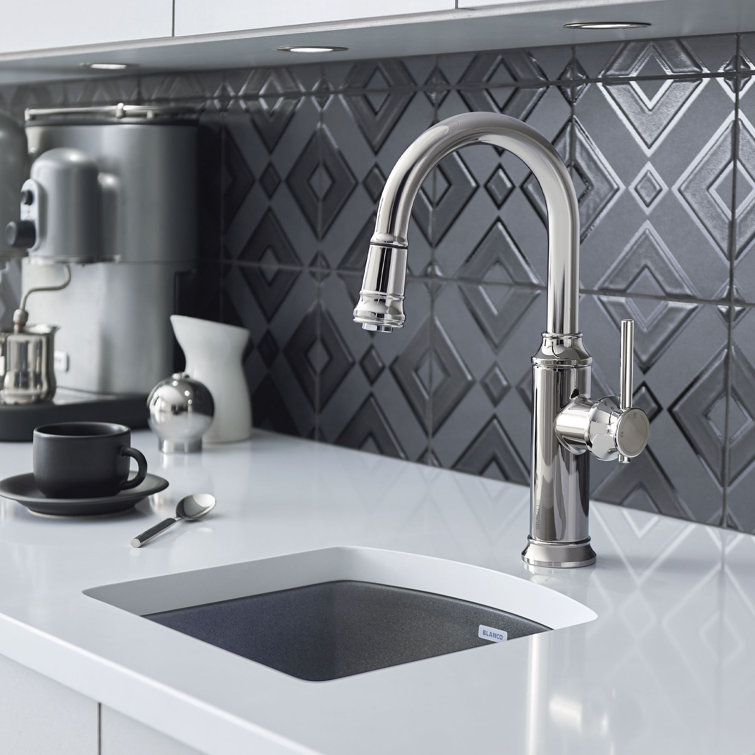 Cinder Gray Granite Composite Drop-In Bar Sink