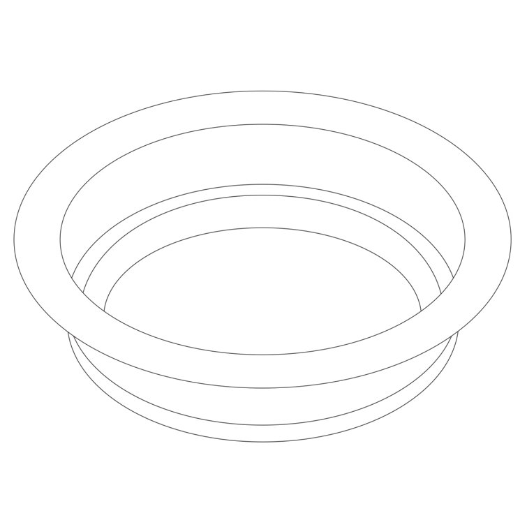Polished Nickel Modern Disposal Flange and Strainer