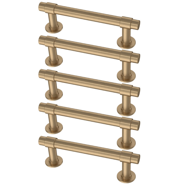 Francisco 5-Pack Champagne Bronze Antimicrobial Cabinet Bar Pulls