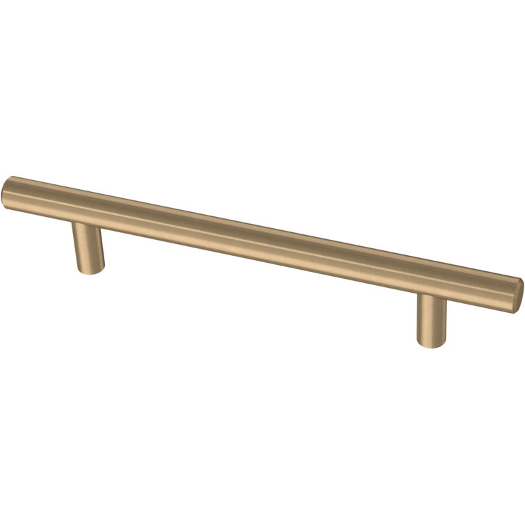 Champagne Bronze Cylindrical Bar Cabinet Pull with Mounting Hardware