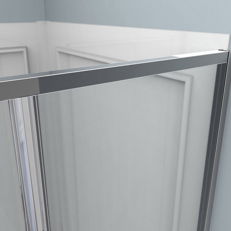 DreamLine Cornerview 36" Brushed Nickel Sliding Shower Enclosure with White Base