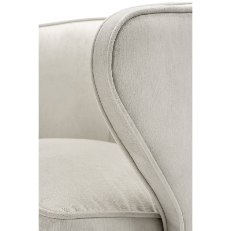 Pebble Grey Velvet Swivel Barrel Chair with Manufactured Wood Base