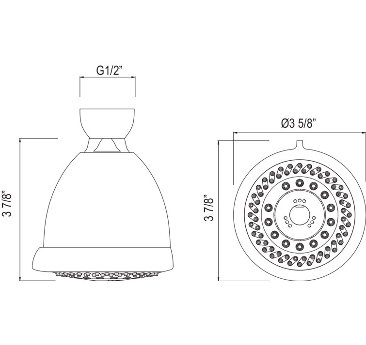 English Bronze 3.63" Classic Wall-Mounted Shower Head