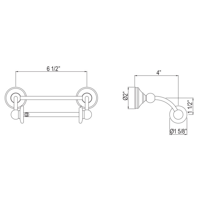 Classic Polished Nickel Wall Mount Toilet Paper Holder
