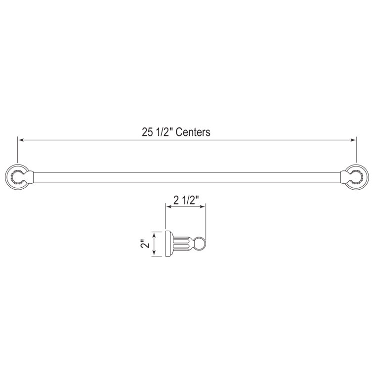 Edwardian Polished Nickel Wall Mounted Towel Bar