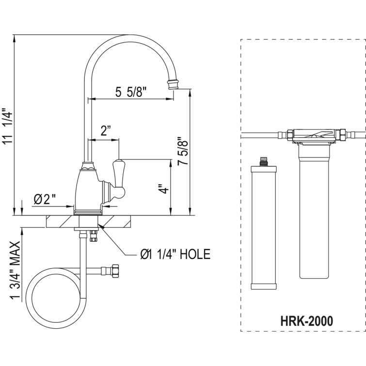 Polished Nickel Traditional Brass Kitchen Faucet