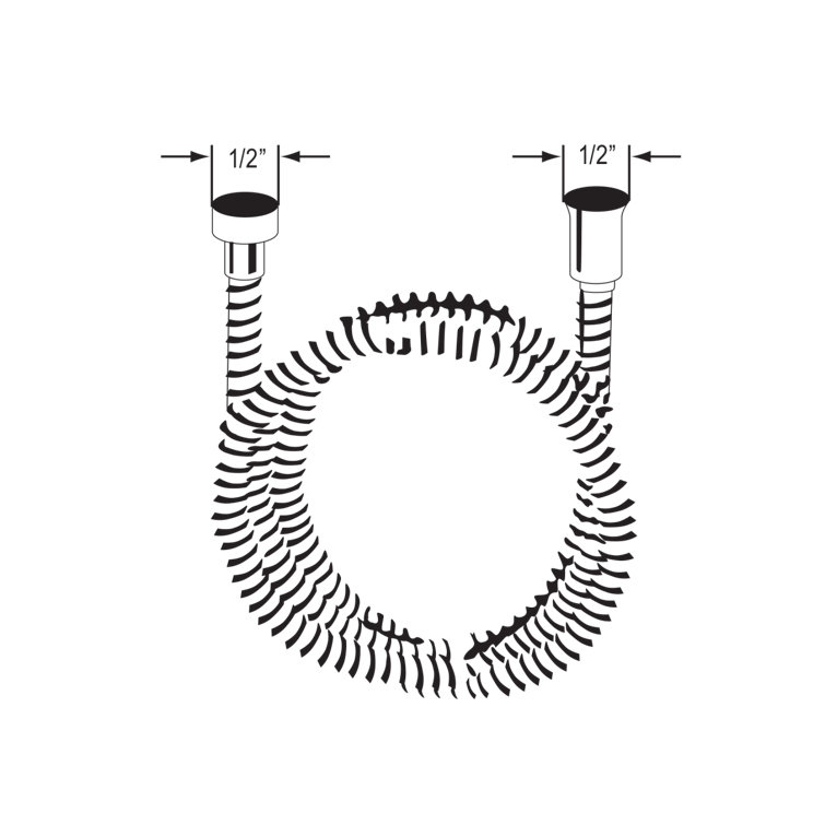 79" Polished Chrome Metal Shower Hose