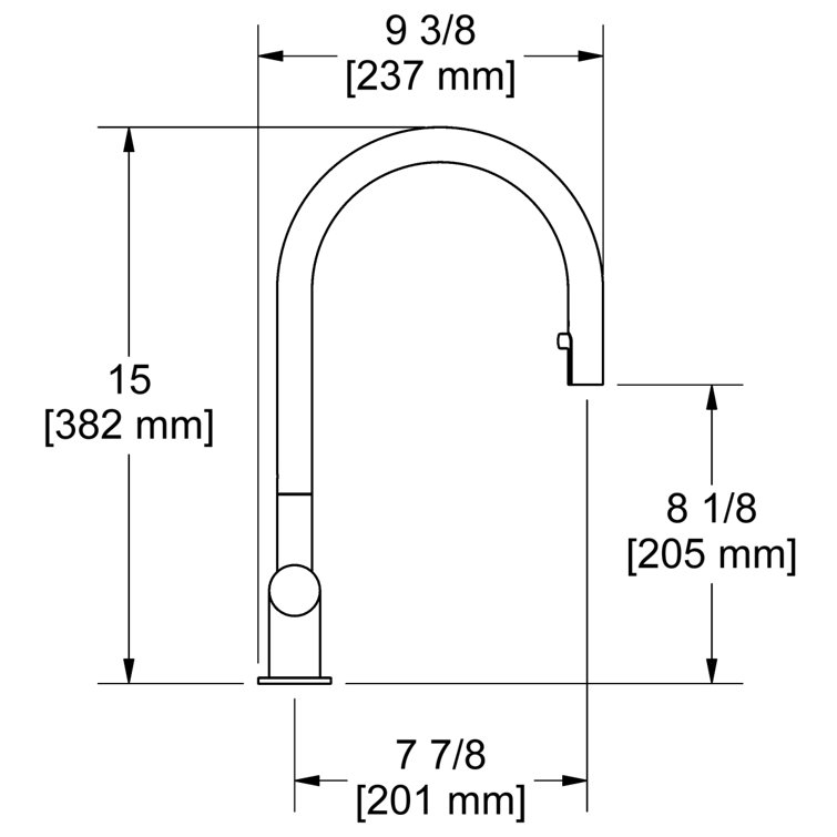 Stainless Steel Modern Pull-Down Kitchen Faucet with Spray
