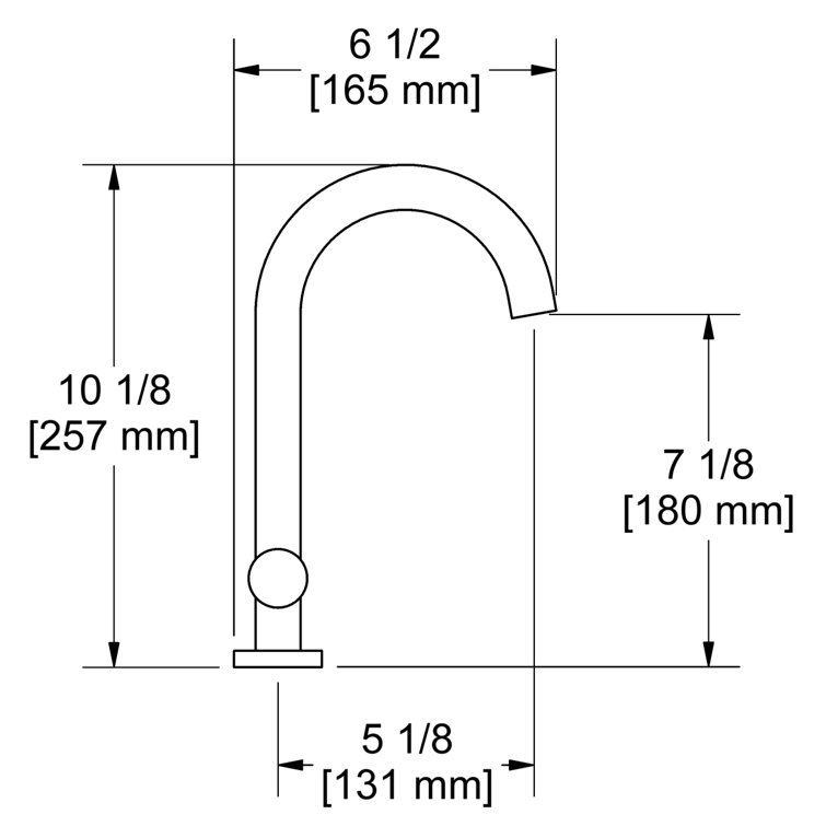 Polished Nickel Single Hole Brass Bathroom Faucet