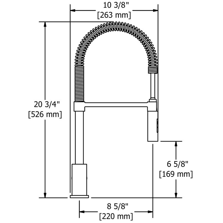 Stainless Steel Modern Kitchen Faucet with Pull-out Spray