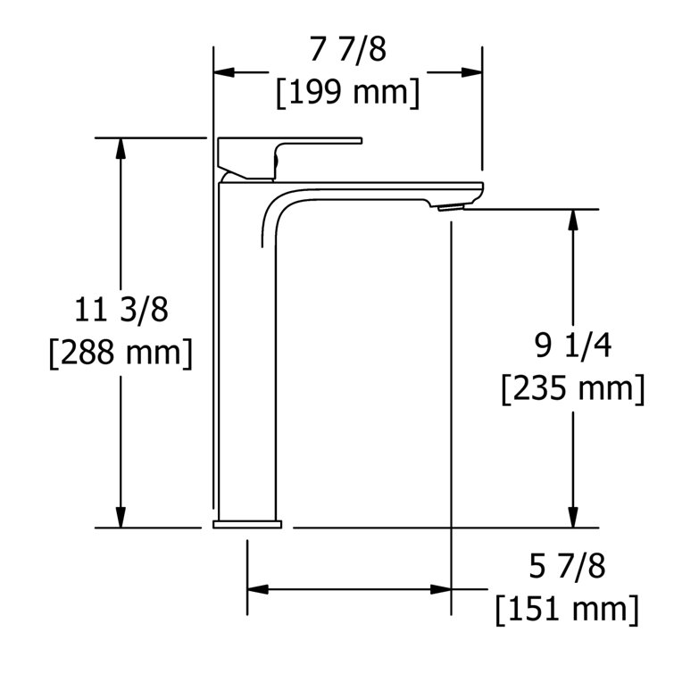 Equinox Modern Single Lever Brushed Nickel Bathroom Faucet