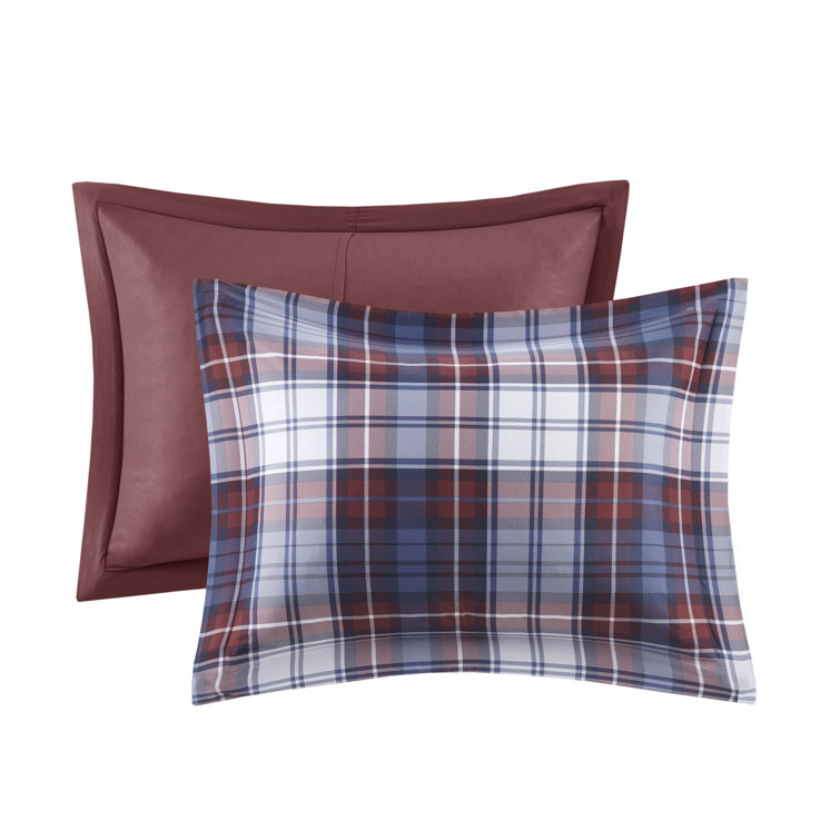 Twin Red Reversible Down Alternative Microfiber Comforter Set