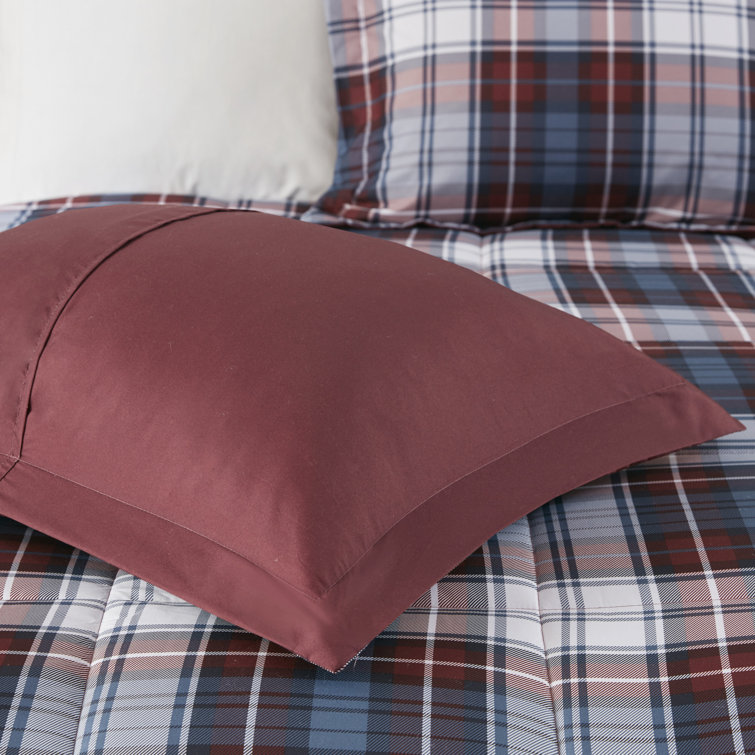 Twin Red Reversible Down Alternative Microfiber Comforter Set