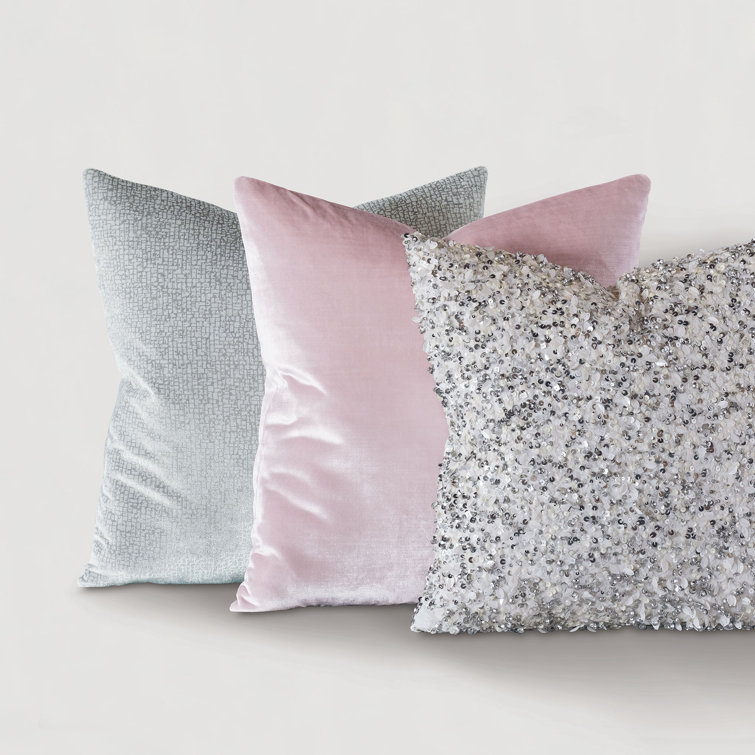 Vionnet Sparkling Sequin Square Nursery Throw Pillow