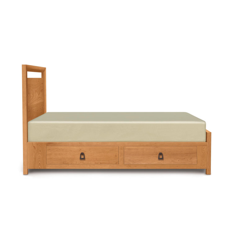 Mansfield Solid Wood California King Platform Bed with Storage