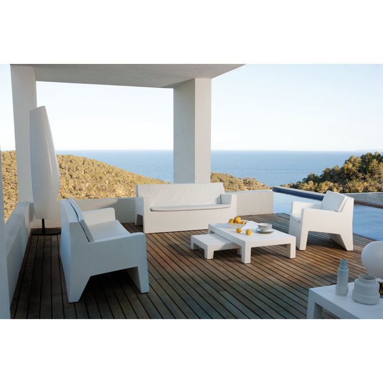 Studio Vondom Jut 62.75" Modern Outdoor Sofa in White Matte