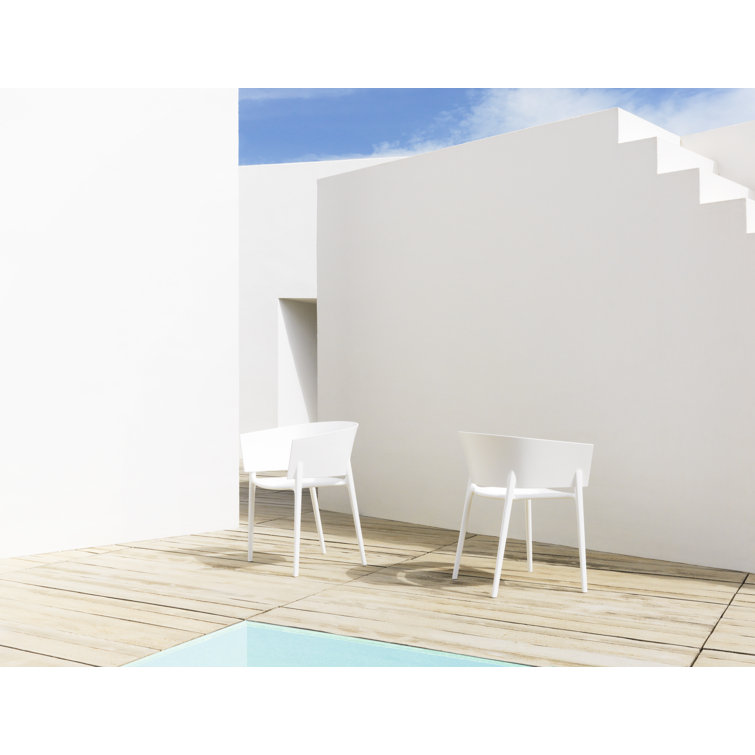 Modern White Matte Polypropylene Dining Chair by Eugeni Quitllet