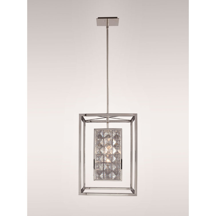 Honora Modern Crystal & Steel 7.5" Mini Pendant Light